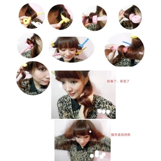 ก้านฟองน้ำ 3 สี อุปกรณดัด/ม้วนผม สำหรับทำผมหยิก ด้วยตนเอง