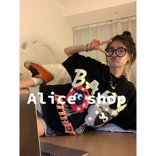 Alice  เสื้อยืด เสื้อผ้าแฟชั่นผู้หญิง สินค้ามาใหม่ การ์ตูน หลวม  Trendy พิเศษ รุ่นใหม่ Comfortable A29J0YC 36Z230909