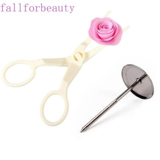 Fallforbeauty ขาตั้งกรรไกร ABS ลายดอกไม้ สําหรับตกแต่งเค้ก เบเกอรี่