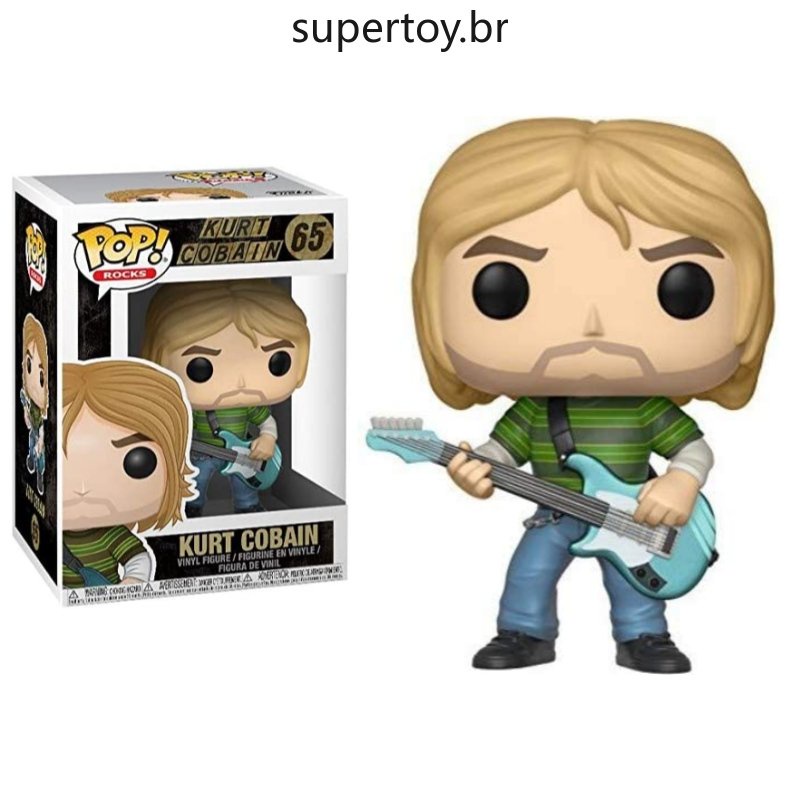 Funko Pop! Music: Kurt Cobain (Teen Spirit) ของเล่นฟิกเกอร์ ของสะสม 65 ชิ้น