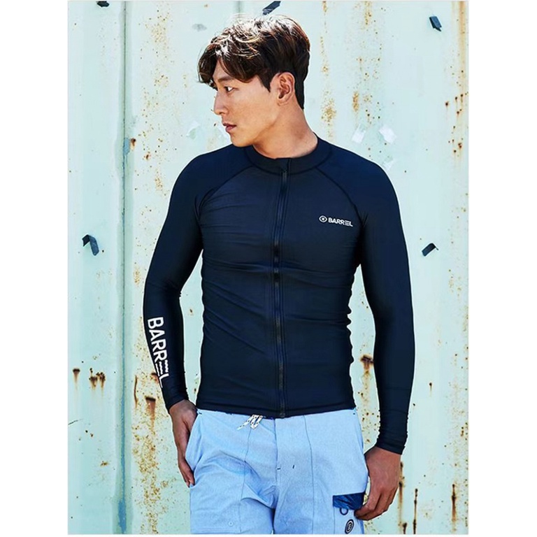 ชุดว่ายน้ําแขนยาว ป้องกันแดด แบบแห้งเร็ว แต่งซิป สําหรับผู้ชาย - รูปที่ 7