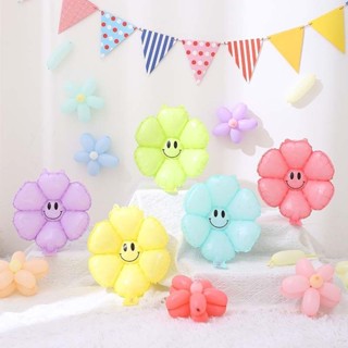 ลูกโป่งฟอยล์ดอกไม้  ดอกเดซี่ ลูกโป่งเดซี่สีสันสดใส หลากสี Daisy Balloons (BE)