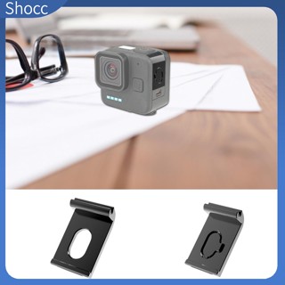 Shocc ฝาครอบแบตเตอรี่ โลหะ กันตก สีดํา สําหรับ Gopro Hero 11 Mini