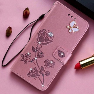 เคสโทรศัพท์มือถือหนัง ซิลิโคน พิมพ์ลายดอกกุหลาบ ลายนูน สําหรับ TCL 305i 303