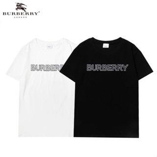 [Official]เสื้อยืดแขนสั้นผ้าฝ้ายปักลาย Burberry แฟชั่นสําหรับผู้หญิง