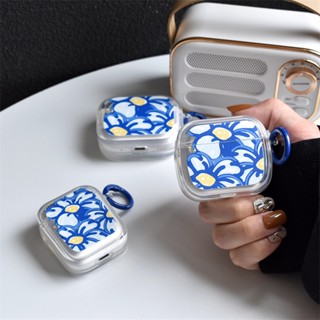 ใหม่ เคสหูฟังไร้สาย TPU ลายดอกไม้ สีฟ้า สําหรับ AirPods(3rd Gen)Pro 2nd 1/2