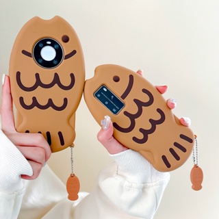 เคสซิลิโคน ลาย Taiyaki กันกระแทก สําหรับ Huawei P40 P50 Pro Mate 30 40 50 Pro Nova 7 8 9 10 Pro Honor 50 60 70 80 Pro