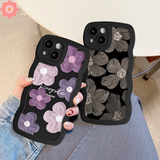 เคสโทรศัพท์มือถือนิ่ม ขอบหยัก ลายภาพวาดสีน้ํามัน รูปดอกไม้ สไตล์เรโทร สําหรับ Realme C53 C55 C25 C25Y C12 C33 C35 C21Y C11 C30 C15 C20 C25s Realme 8Pro 9i 10 7 9 Pro+ 5 7i 6i 8 5s 8i 5i C3 C17 เคส