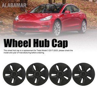 Alabama ฝาครอบดุมล้อรถยนต์ ความแข็งแรงสูง สีดําด้าน แบบเปลี่ยน 18 นิ้ว สําหรับ Tesla Model 3 2017-2023 4 ชิ้น