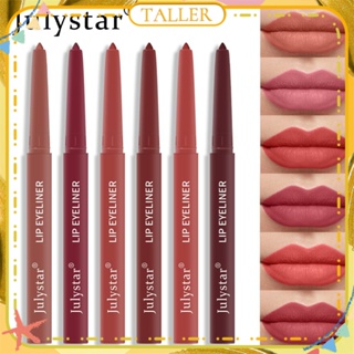 ✧ Ready Stcok Julystar ปากกาลิปสติก6สีกันน้ำกันเหงื่อติดทนนานถ้วยเคลือบกำมะหยี่ลิปไลเนอร์ลิปกลอสดินสอแต่งหน้าที่สวยงาม