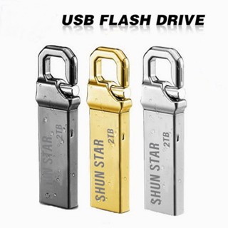 【SHUN Star】แฟลชไดรฟ์ USB 3.0 2TB ความเร็วสูง ขนาดเล็ก แบบพกพา กันน้ํา สําหรับรถยนต์  USB3.0 2TB