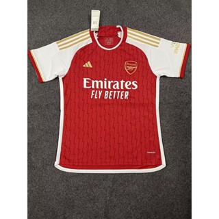 เสื้อกีฬาแขนสั้น ลายทีมชาติฟุตบอล Arsenal 23 24 ชุดเหย้า สีแดง สําหรับผู้ชาย ไซซ์ S - 2XL