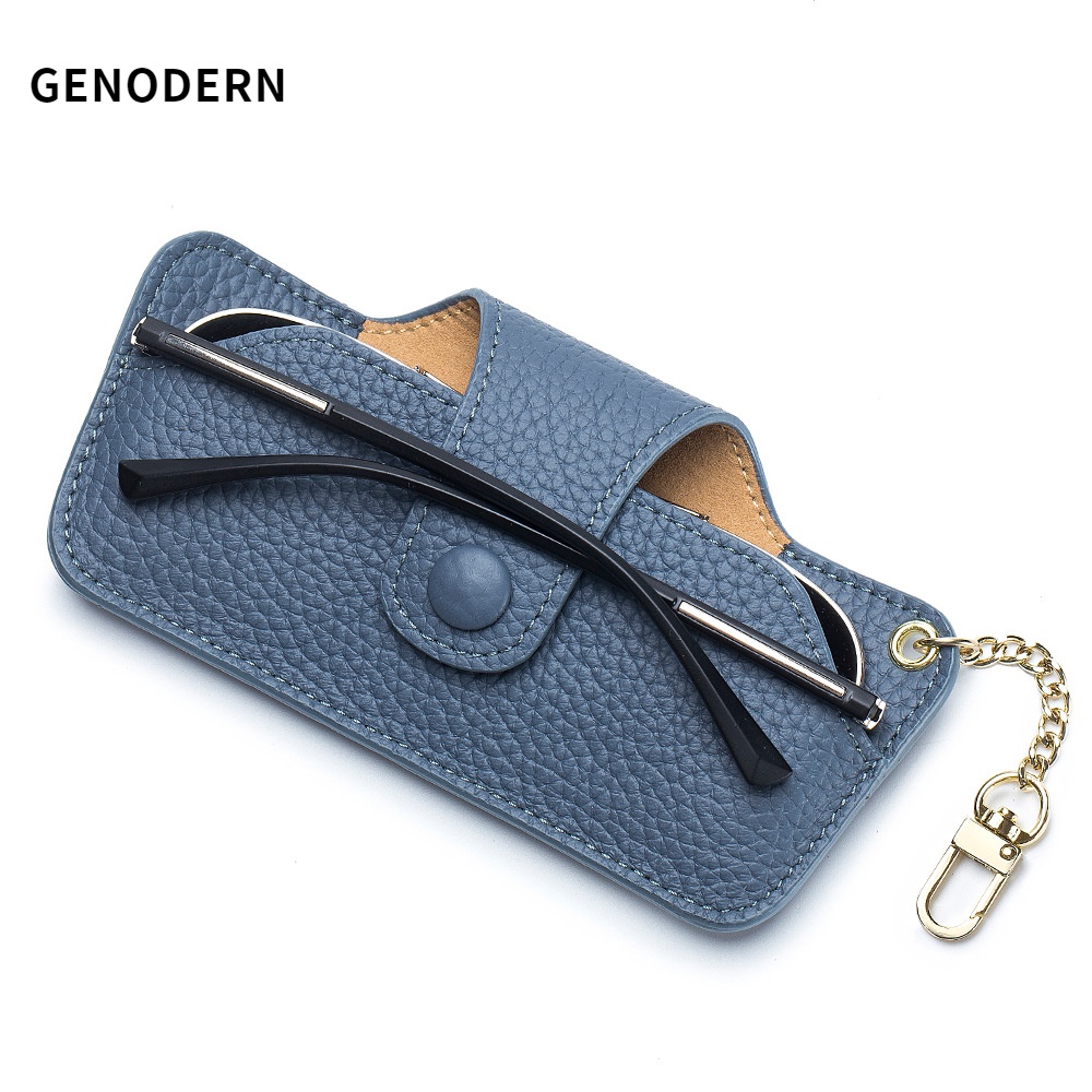 Genodern กระเป๋าหนังวัวแท้ สําหรับใส่แว่นตากันแดด