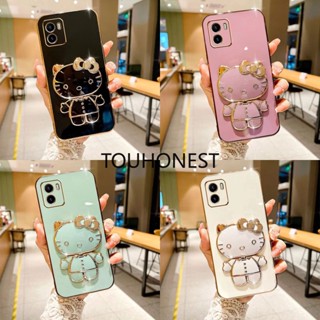 เคส Vivo Y15S เคส Vivo Y100 เคส Vivo V7 เคส Vivo V27 Casing Vivo V27E Y71i Case Vivo Y15A Y01 Case Vivo Y71 Y17 Y12 Case Vivo Y15 Y93 Case Vivo S16 S16E Case Cute Anime Cartoon Vanity Mirror Hello Kitty Holder Phone Case With Metal Sheet TK โทรศัพท์มือถือ