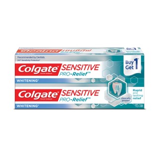 Colgate คอลเกต ยาสีฟัน เซนซิทีฟ โปรรีลีฟ ไวท์เทนนิ่ง (ครีม) 110 กรัม แพ็คคู่