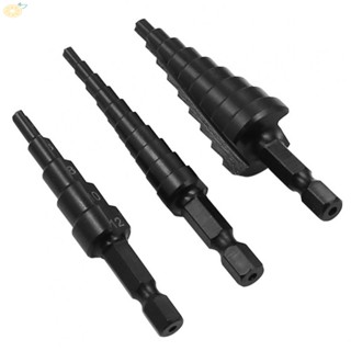 【VARSTR】Nitrogen Coated Straight Groove Step Drill-Bit 3-12mm 4-12mm 4-20mm Hole-Cutter