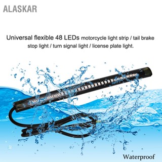 Alaskar แถบไฟเบรก Led ติดป้ายทะเบียนรถมอเตอร์ไซค์ สําหรับรถยนต์ Atv 6 ชิ้น