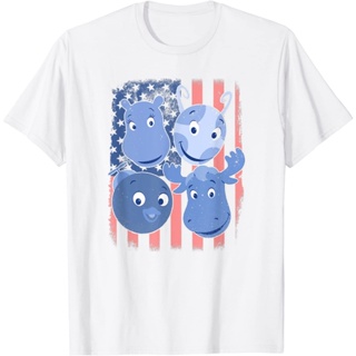 HUEเสื้อยืดแขนสั้น พิมพ์ลายธงชาติอเมริกัน Fourth Of July นําเข้าจากอะนิเมะ สําหรับเด็กผู้ชาย และผู้หญิง 1 2 3 4 5 6 7 8