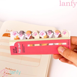 Lanfy สติ๊กเกอร์กระดาษโน๊ตลายการ์ตูนแมวแพนด้าสําหรับติดตกแต่งเครื่องเขียนสํานักงาน