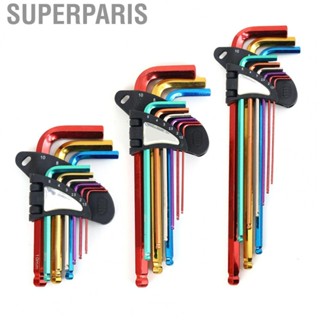 Superparis Hex Key  Hex Wrench Long Arm Wide Application 9Pcs Ball End High Hardness  for Working