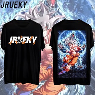 【ใหม่】Mens and womens dragon ball cartoon pattern printing oversized cotton T-shirt loose