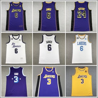 เสื้อกีฬาบาสเก็ตบอล ปักลาย Los Angeles Lakers Jersey Bryant Davis James แฟชั่นฤดูร้อน สําหรับผู้ชาย 2023