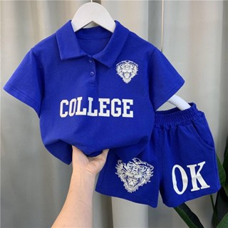 Boy Summer/Set 2023 เสื้อเชิ้ตเสื้อโปโลสุดเท่สุดเท่