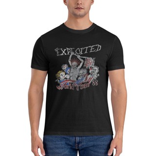 เสื้อยืดลําลอง แขนสั้น พิมพ์ลาย The Exploited World Tour 1988 สไตล์วินเทจ