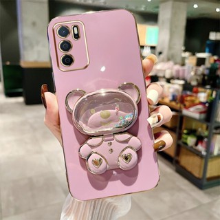 เคสโทรศัพท์ซิลิโคน TPU แบบนิ่ม ลายการ์ตูนหมี ป้องกันกล้อง สําหรับ OPPO A15 A15S A16 A16S A54S 4G