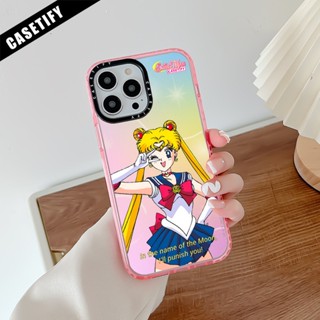 เคสโทรศัพท์มือถือ ซิลิโคนนิ่ม กันกระแทก ลายการ์ตูนเซเลอร์มูน สีชมพู สําหรับ iPhone 11 14 Pro Max 12 13 Mini XS X XR SE 2020 7 8 Plus 6 6S