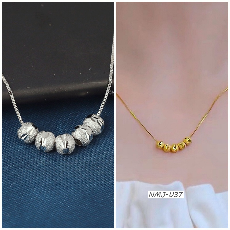 NMJ U37 สร้อยคอเหล็กไทเทเนียมพร้อมหินเพทายแฟชั่นเรียบง่าย