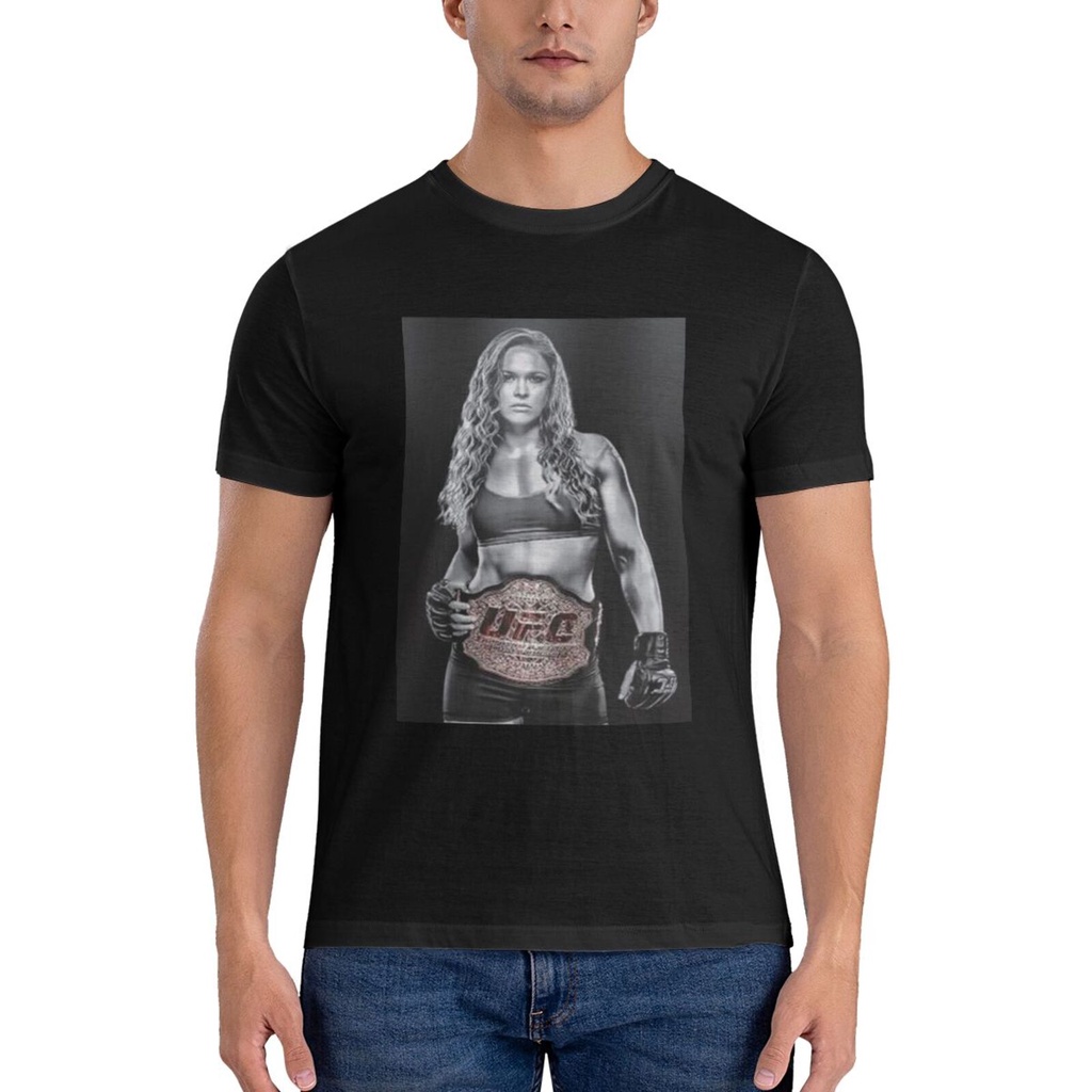 Ronda Rousey Fear The Return เสื้อยืดผู้ชายคุณภาพสูง
