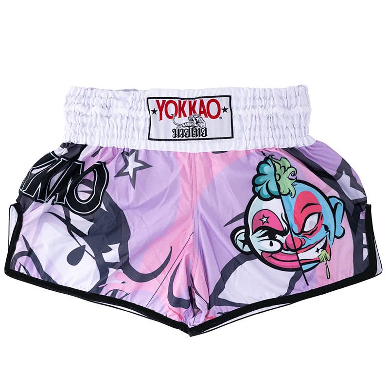 Yokkao Fashion Printed High Waist Muay Thai Shorts Professional High Elastic Quick-Drying Breathable
