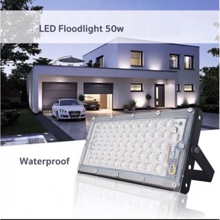 อะไหล่หลอดไฟ โคมไฟ ไฟสปอตไลท์led ขนาด50w แสงสีวอมร์และสีขาว โคมไฟกลางแจ้งled IP65 กันน้ำ ใช้สำหรับสวนบ้าน โรงรถ โรงงาน