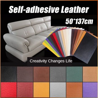 50X137ซม. โซฟาซ่อมหนัง Patch Self-Adhesive Pu สติกเกอร์สำหรับเก้าอี้ที่นั่งกระเป๋ารองเท้ากระเป๋า Fix หนังกันน้ำ Patches -FE