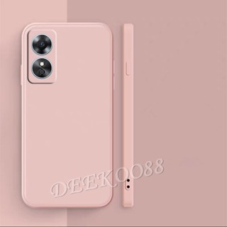 เคสโทรศัพท์มือถือ ซิลิโคนนิ่ม TPU สีพื้น เรียบง่าย สําหรับ OPPO A98 A78 A17 A17K 5G A98