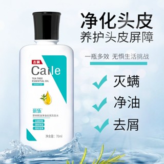 Caile Tea Tree แชมพูน้ํามันหอมระเหย กําจัดไรฝุ่น ขจัดหนังศีรษะ สดชื่น ป้องกันรอยแผลเป็น ขนาดเล็ก จุของได้เยอะ สําหรับเดินทาง