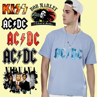 แผ่นแพทช์รีดร้อน ลายโลโก้ร็อค AC DC สําหรับตกแต่งเสื้อผ้า DIY