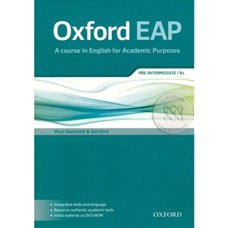 Bundanjai (หนังสือเรียนภาษาอังกฤษ Oxford) English for Academic Purposes B1 : Students Book +DVD (P)