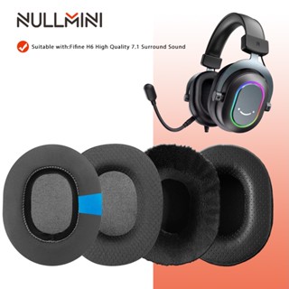 Nullmini แผ่นครอบหูฟังเล่นเกม คุณภาพสูง แบบเปลี่ยน สําหรับ Fifine H6 7.1