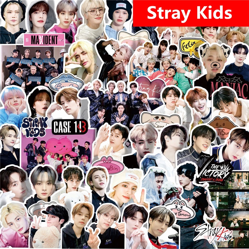 60Pcs/Set Stray Kids . ♬ Music Album MAXIDENT Series 01 Stickers Fashion DIY Decals Doodle Stickers