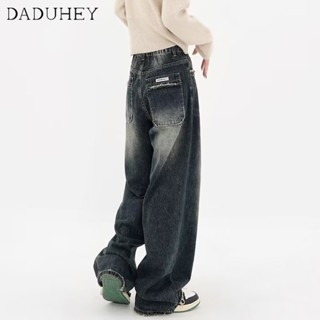 DaDuHey🎈 American Style Women 2023 New Summer Loose Straight High Waist Wide Leg Loose Mop Pants