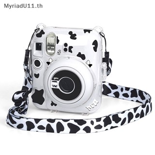 Myriadu กระเป๋าสะพายไหล่ แบบใส พร้อมสติกเกอร์ สําหรับกล้อง Instax Mini 12 1 ชุด