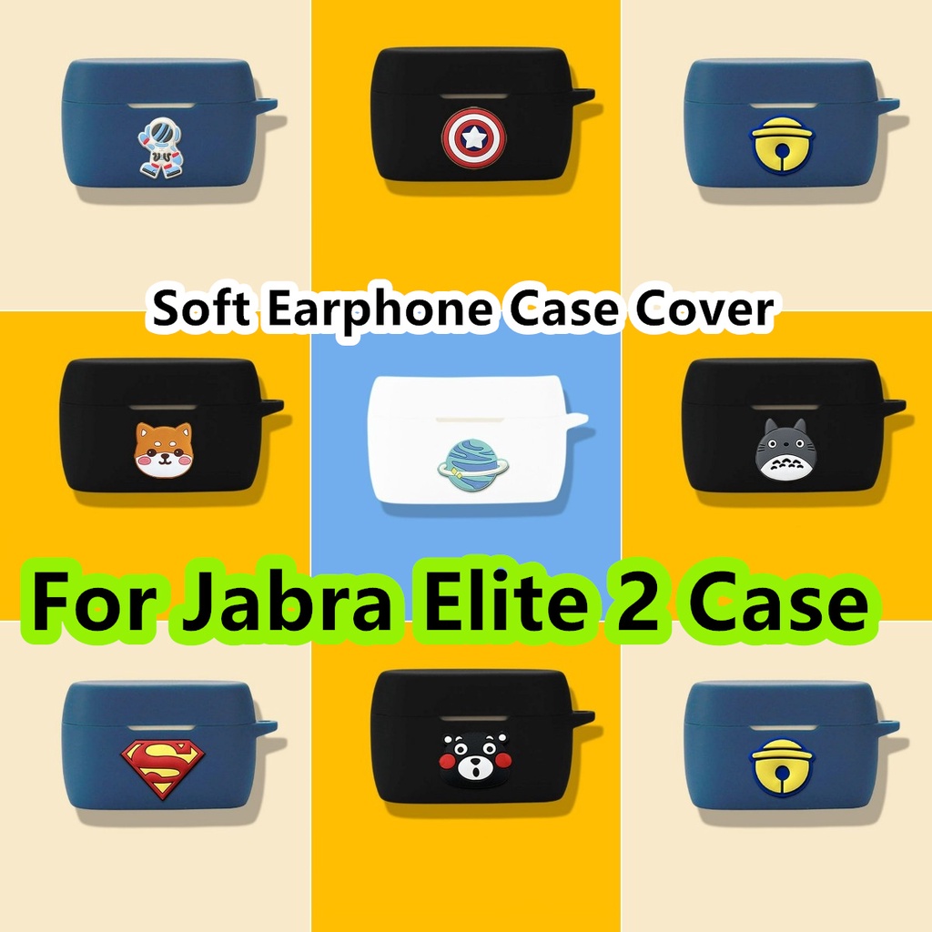 【คุณภาพสูง】เคสหูฟัง แบบนิ่ม ลายการ์ตูนหมี สําหรับ Jabra Elite 2 Jabra Elite 2
