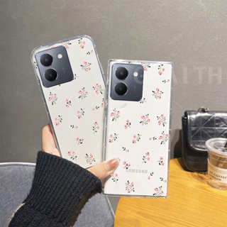 พร้อมส่ง เคสโทรศัพท์มือถือนิ่ม แบบใส กันกระแทก ลายดอกไม้เล็ก สําหรับ Vivo Y27 Y36 Vivo Y78 Y02t 5G 4G 2023 VivoY27 VivoY36