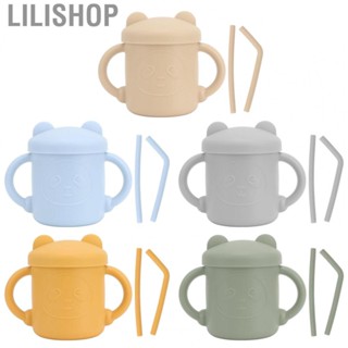 Lilishop Baby Silicone Cup  Non Slip Handles Baby Sippy Cup Spill Proof Thick Durable with Handles Spout Lid for Newborn