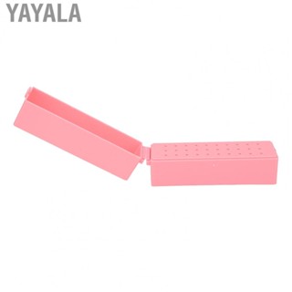 Yayala Nail Drill Bits Holder  Nail Polishing Bits Organizer Acrylic Cover Dustproof Manicure Tools Portable Sturdy Base Space Saving  for Salon