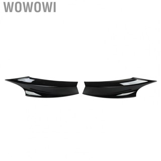 Wowowi Front Bumper Side Spoiler  Front Bumper Splitter Glossy Black ABS 2PCS High Safety  for Replacement