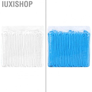 Iuxishop 100 Pcs Disposable Cap High Elasticity Non Woven Fabric Disposable Hair Net Head Cover for Beauty Salon Factory