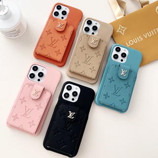 เคสโทรศัพท์มือถือหนัง ฝาพับ พร้อมช่องใส่บัตร หรูหรา สําหรับ iPhone 14 13 12 Pro Max iPhone 13 Pro Max